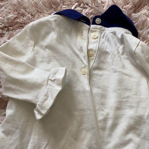 Janie and Jack long ruffle cuff sleeve Peter Pan embroidered collar - Picture 2 of 3